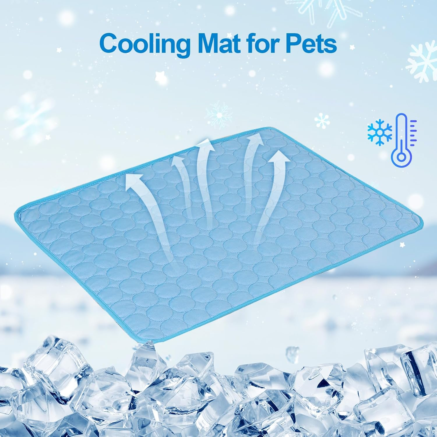 Proxima Direct Pet Cooling Mat, Summer Bed Mats for Middle Small Dogs and Cats, 70&times;55 Portable Foldable Washable Sleeping Pad Cover for Sofa Kennels Crates Home Car Seat Travel Camping Indoor Outdoor image number 6