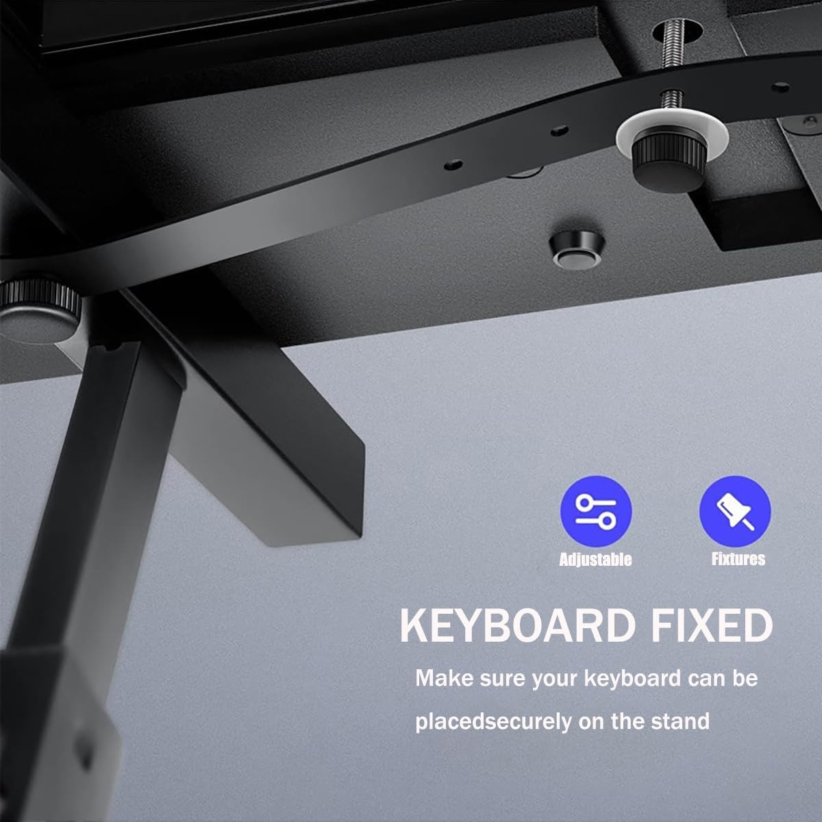 Keyboard Stand,Piano Stand with Wheels,Z Style Heavy Piano Keyboard Stand,Piano Keyboard Adjustable Height and Width，Fits 54-88 Key Electric Piano image number 2