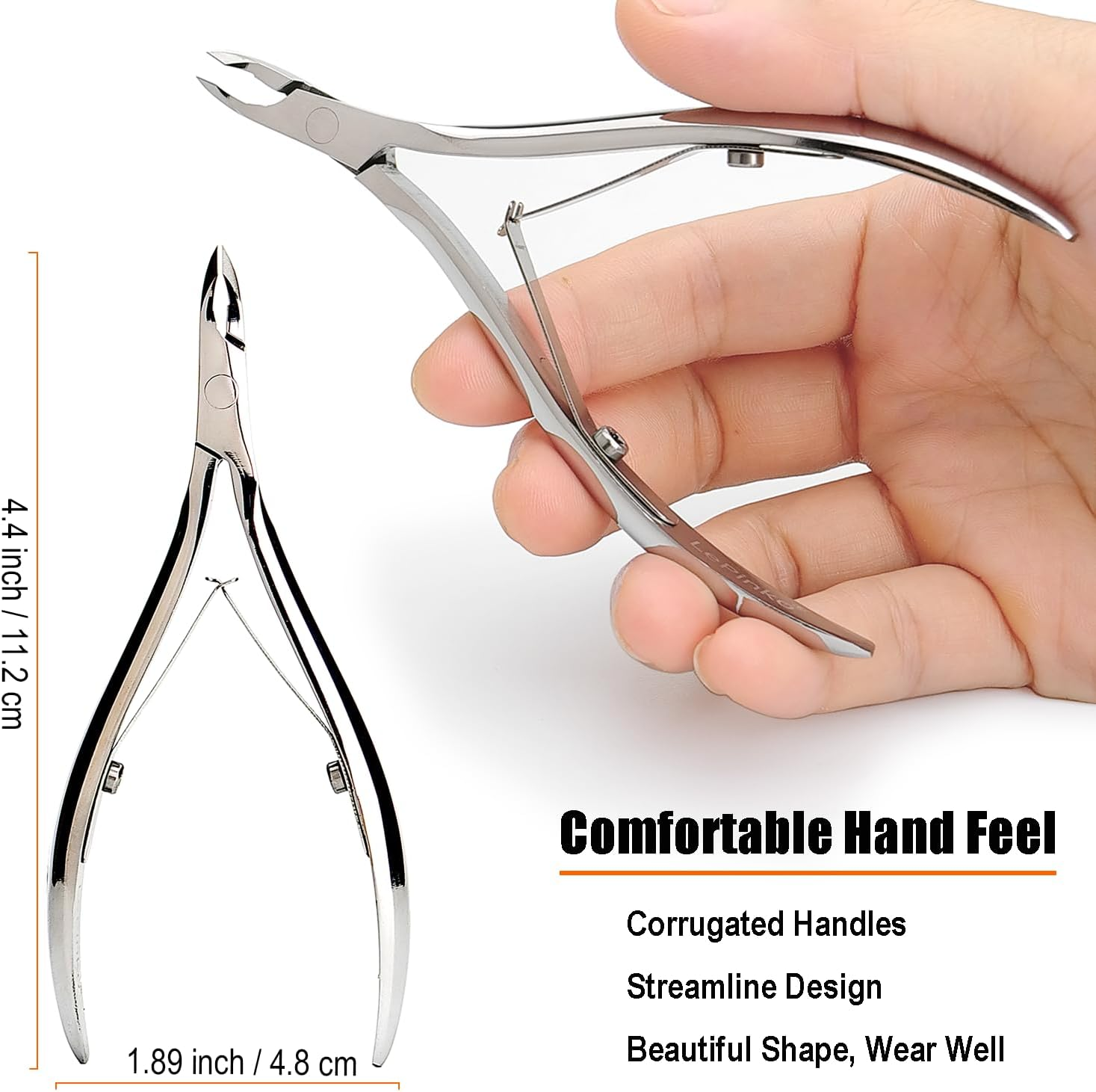 Lepinko Salon Quality Cuticle Cutter with Cuticle Remover, Super Labor Saver Cuticle Cutter, Sharp Cuticle Scissors for Manicurists, Professional Tool