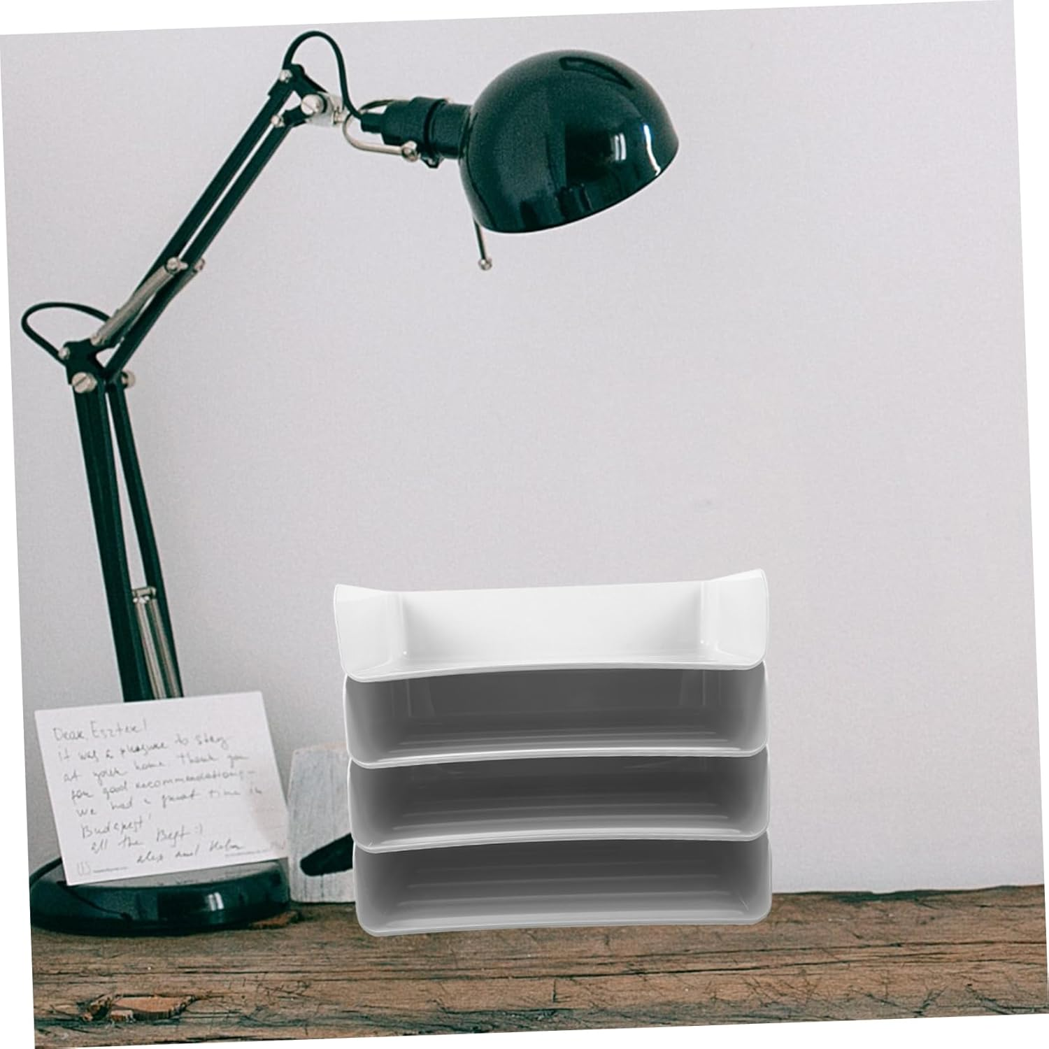 Jojofuny Desk File Organizer Paper Tray Organizer Modern Design Paper Storage for Office Home image number 6