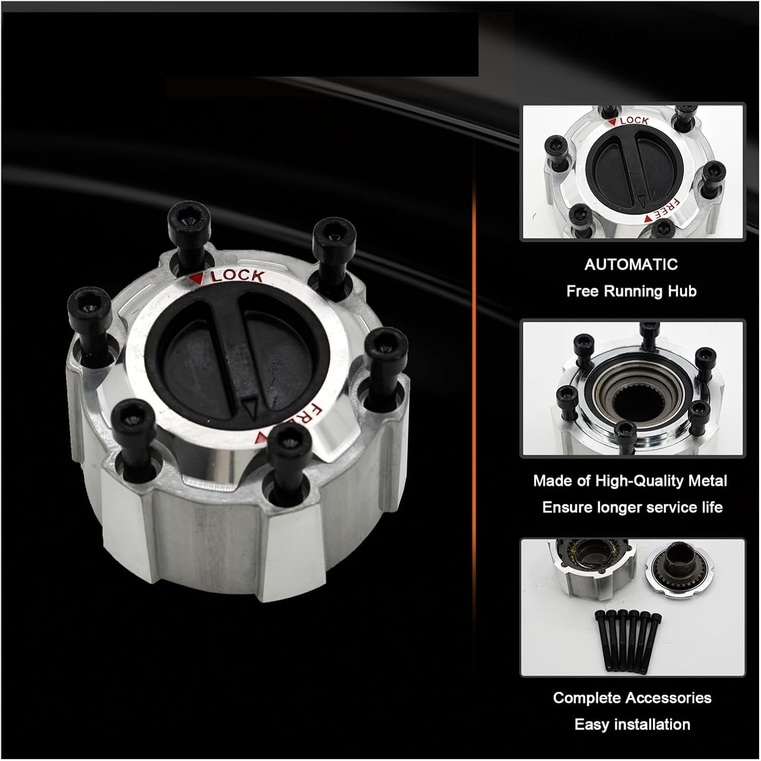 VMDWAQ Fit for N-I-S-S-A-N 4X4 D21 D22 Pickup Xterra Pathfinder Navara Free Wheel Locking Hub Padlocks 28 Splines Auto Accessories 40250-2S610