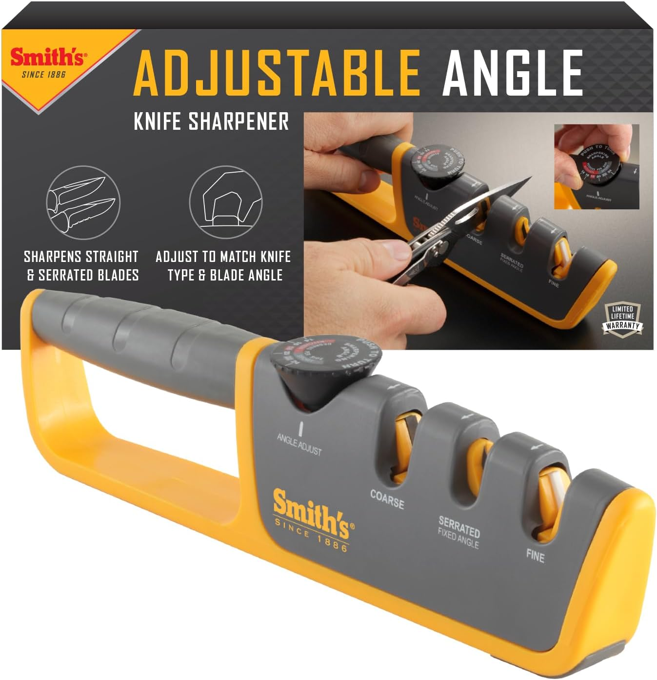 Smith'S Adjustable Angle Pull-Thru Knife Sharpener image number 3