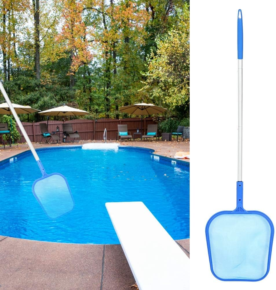 Pool Leaf Skimmer Pool Net Rake with 5 Extension Poles for Swimming Ponds Hot Springs Baths and Large Fish Tanks image number 3