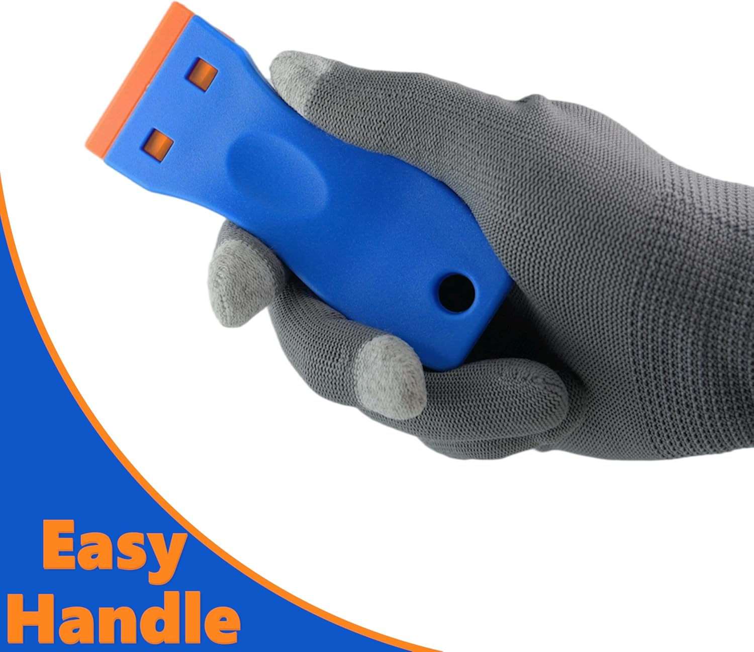 2-Pack Plastic Razor Scraper Tool with 8 Double-Edged Blades - Scratch-Free Sticker Remover for Car Windscreen, Glass, Kitchen, Rego Labels - Safe Adhesive Decal & Glue Removal Gadget image number 3