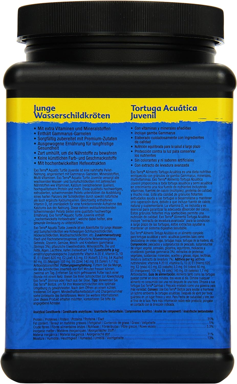 Exo Terra Juvenile Aquatic Turtle Food, Floating Pellets for Reptiles, 19.7 Oz., PT3250 image number 3