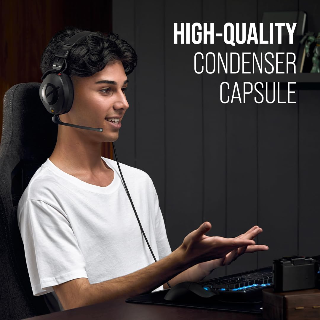 R&Oslash;DE Nth-Mic Professional Headset Microphone for the NTH-100 Headphones, for Media, Broadcast, Podcasting, Content Creation, Streaming, Working from Home (Black)