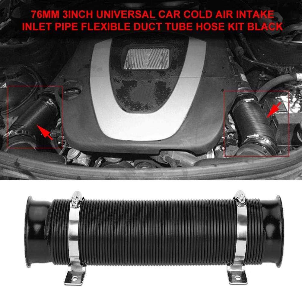 Air Intake Pipe, 76Mm 3Inch Universal Car Cold Air Intake Inlet Pipe Flexible Duct Tube Kit Automotive Replacement Air Intake Hose for Most Vehicles image number 6