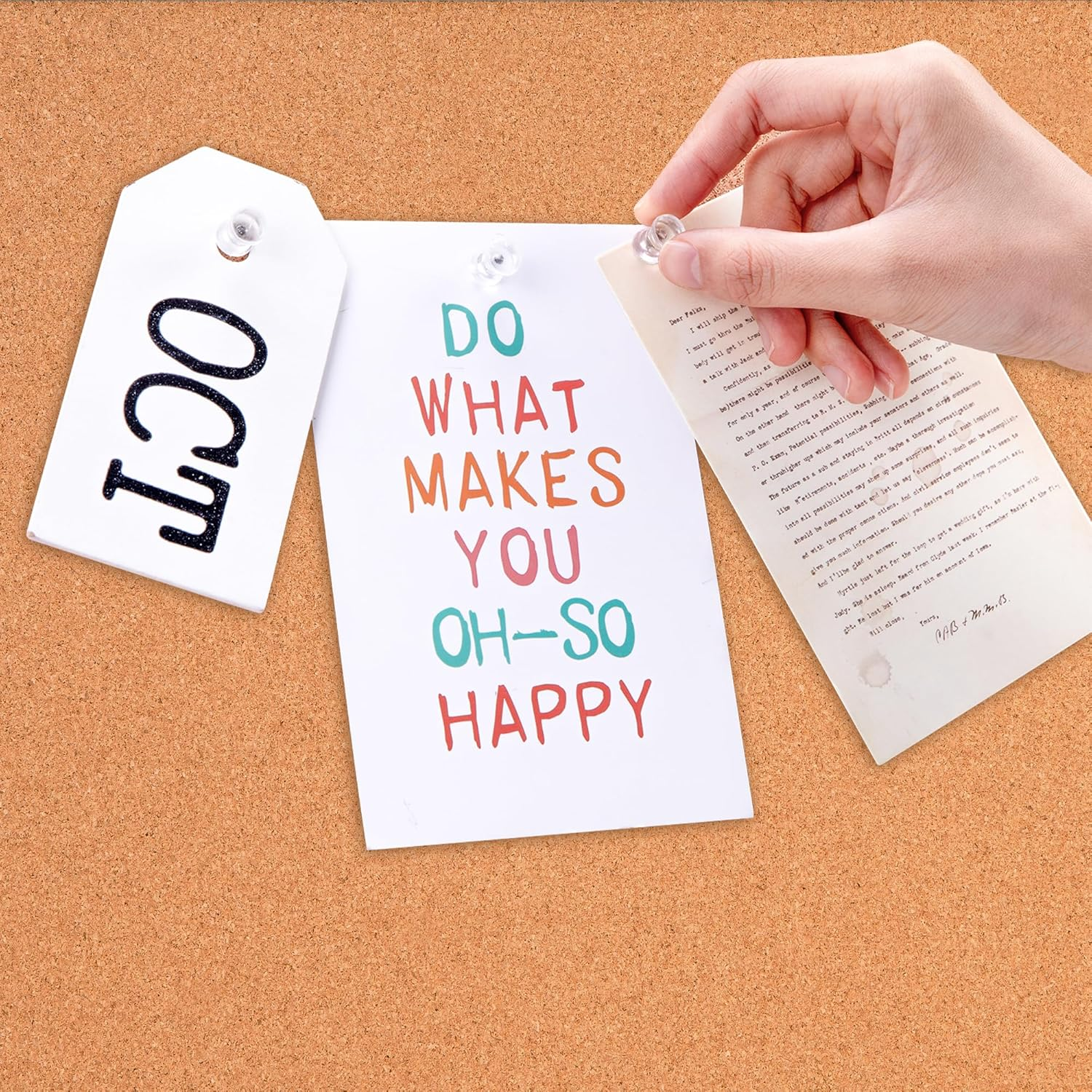 Amazon Basics Rectangular Cork Board with Aluminum/Plastic Frame and Mounting Tabs, 58.42 X 43.18 CM, Brown image number 6