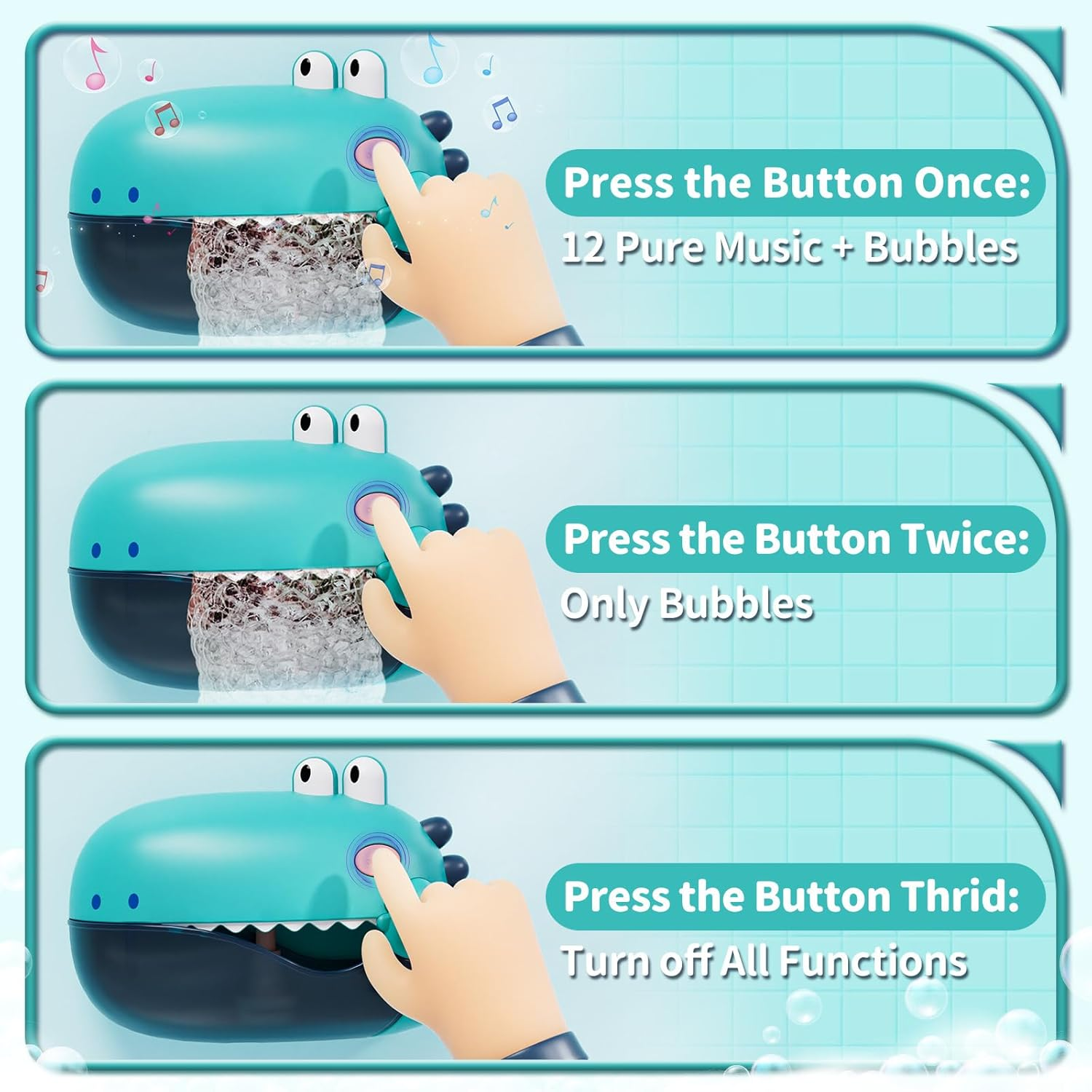 Lehoo Castle Bath Bubble Machine，Bath Toys with 12 Songs, Baby Bubble Bath Toy, Bubble Maker for Bath, Toys for Toddler Boys Girls (250Ml) image number 1