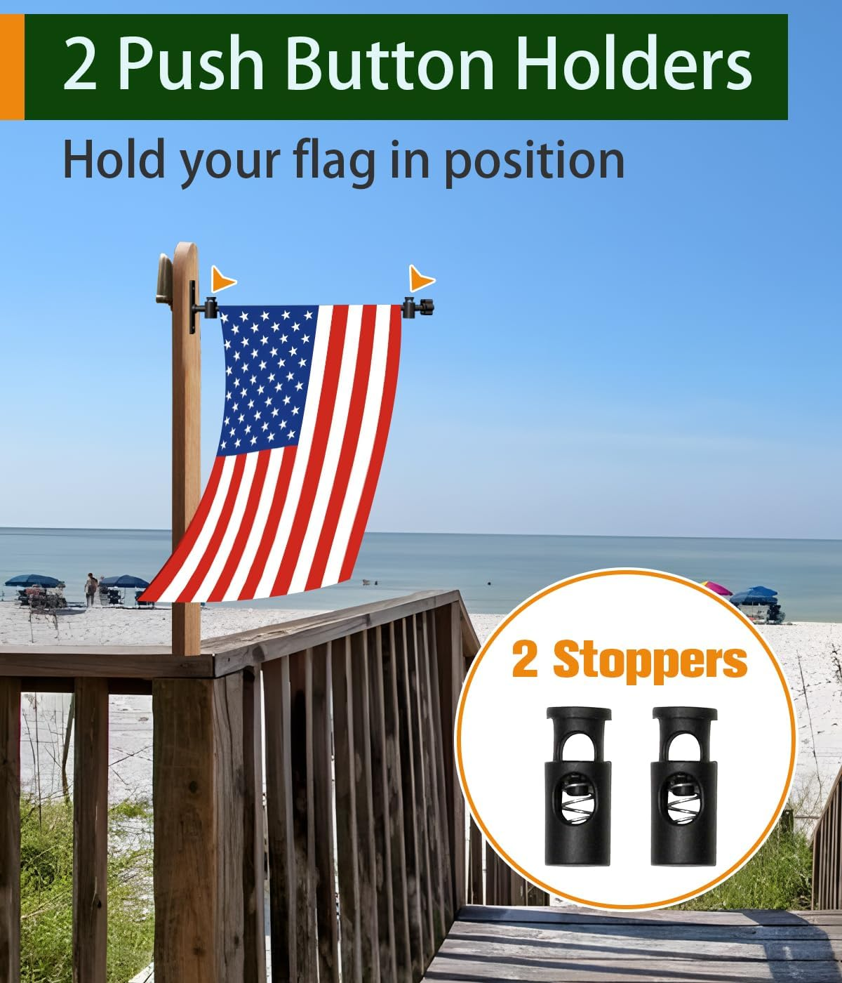 Balie Space Wall Garden Yard Flag Stand Pole for 12 X 18 Sign Decoration, Heavy-Duty Metal Solid Wall Bracket Mounted Mailbox Banner Holder Scroll Hanger for Holiday D&eacute;cor, Black, 2Pack image number 4