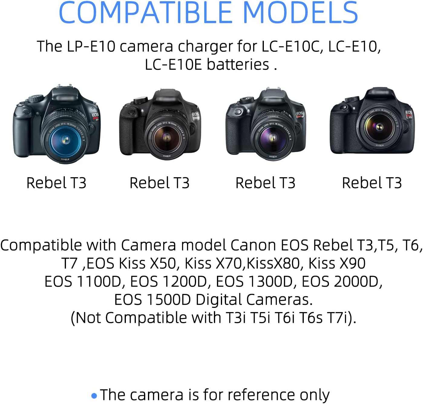 LP-E10 USB Dual Battery Charger LC-E10C LC-E10 LC-E10E Charger Compatible with Canon EOS Rebel T7,T6,T5,T3,T100,EOS 4000D,3000D,2000D,1500D, 1300D,1200D,1100D,Kiss X50,X70,X80,X90 image number 5