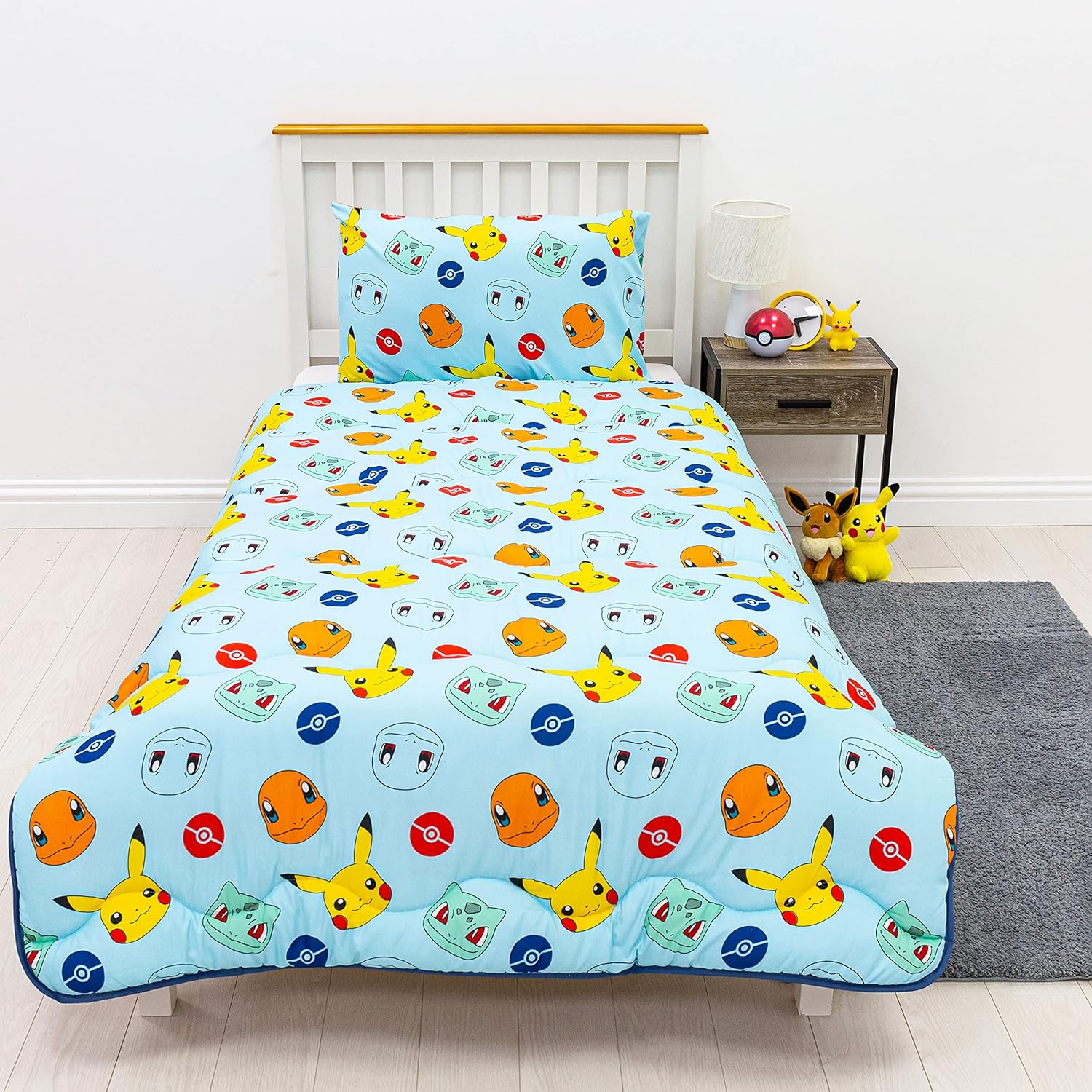 Rest Easy Single Coverless Duvet Bedding | Care Free Reversible Coverless Quilt & Pillowcase | Washable Duvet | Perfect for Travelling & Sleepovers, 10.5 Tog