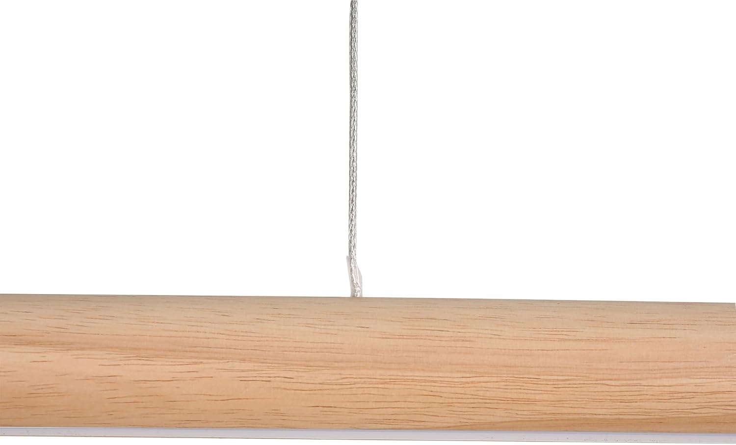 Lexi Lighting Freya LED Pendant Light, Minimalist Dimmable Linear Wood Light Fixture Chandelier, 3000K/4000K/6000K Color Temperature, H157 X L151Cm, Natural Hanging Lamp for Dining Room Kitchen Island image number 3