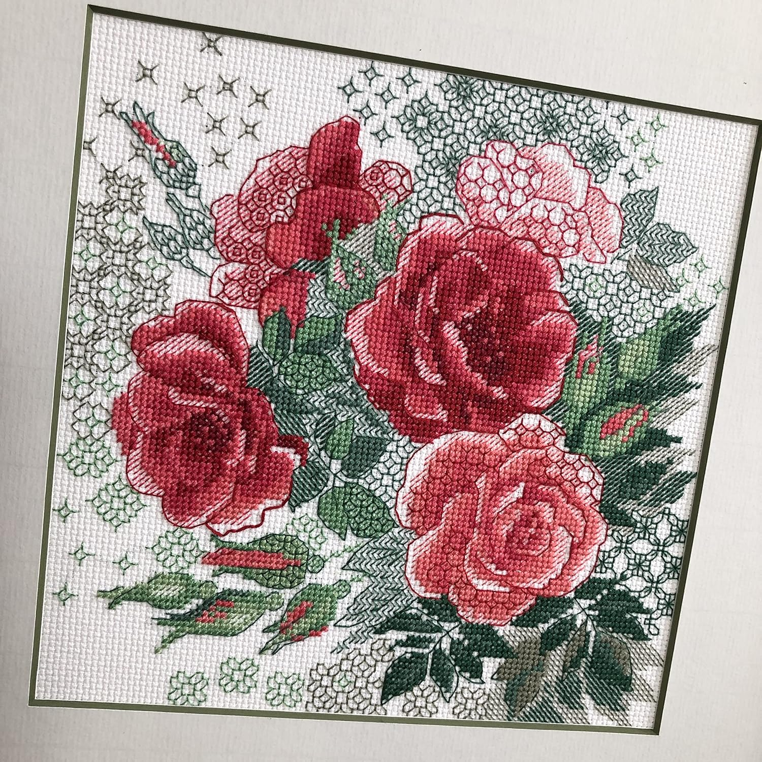 Riolis Blackwork Red Rose Hips Counted Cross Stitch Kit 20 X 20 Cm image number 4