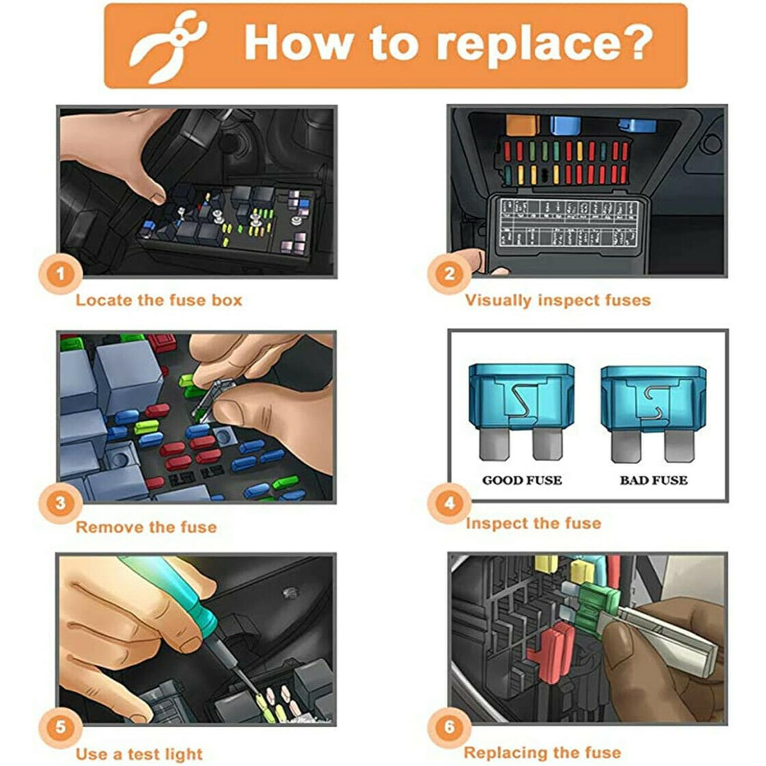 300Pcs Car Blade Fuse Assortment Assort Kit Blade Set Auto Truck image number 3