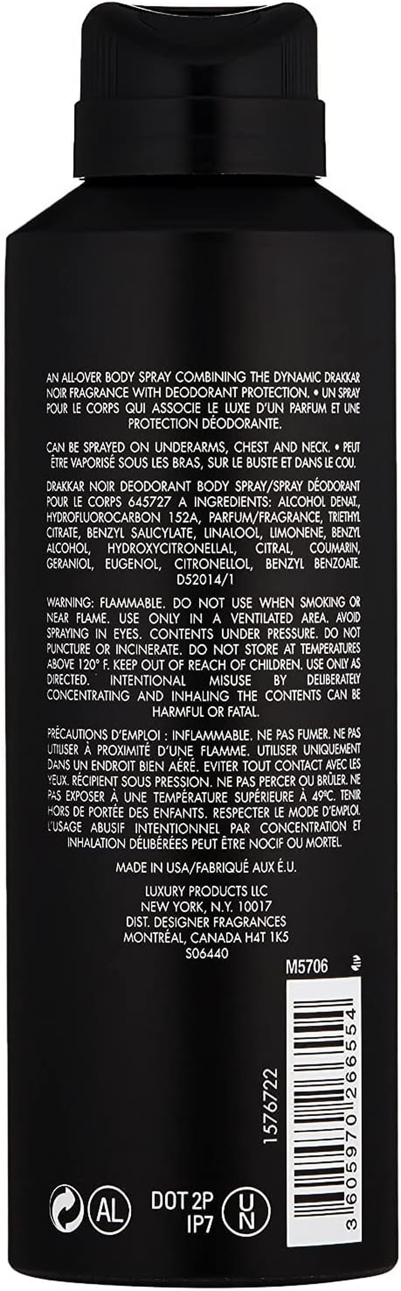 Guy Laroche Drakkar Noir for Men 6 Oz Body Spray image number 2