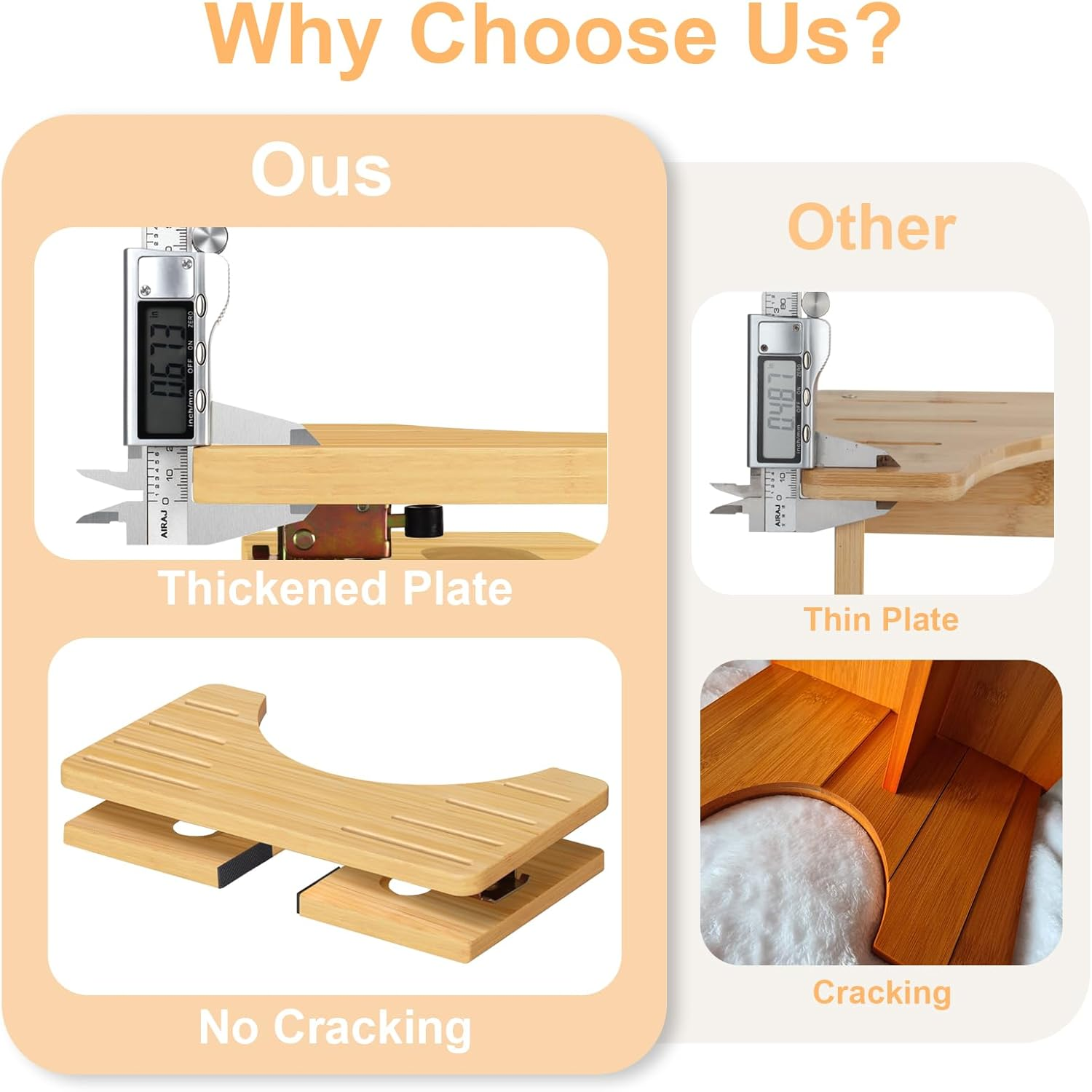 Raylove Toilet Stool Squat Adult Foldable 7 Inch Poop Stool - Portable Bathroom Stool for Adults with Easy Storage, Relieves Bloating & Straining, Natural Color image number 3