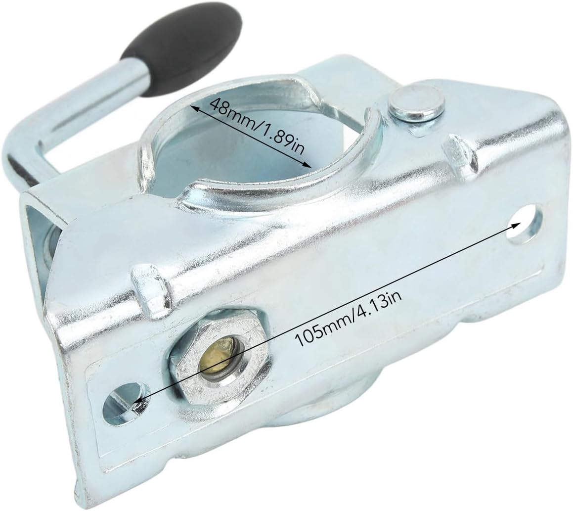 Split Fixing Bracket with Clamp, Practical 48Mm/1.89In Heavy Duty Rustproof Professional Wheel Holder for Camper Trailer image number 2