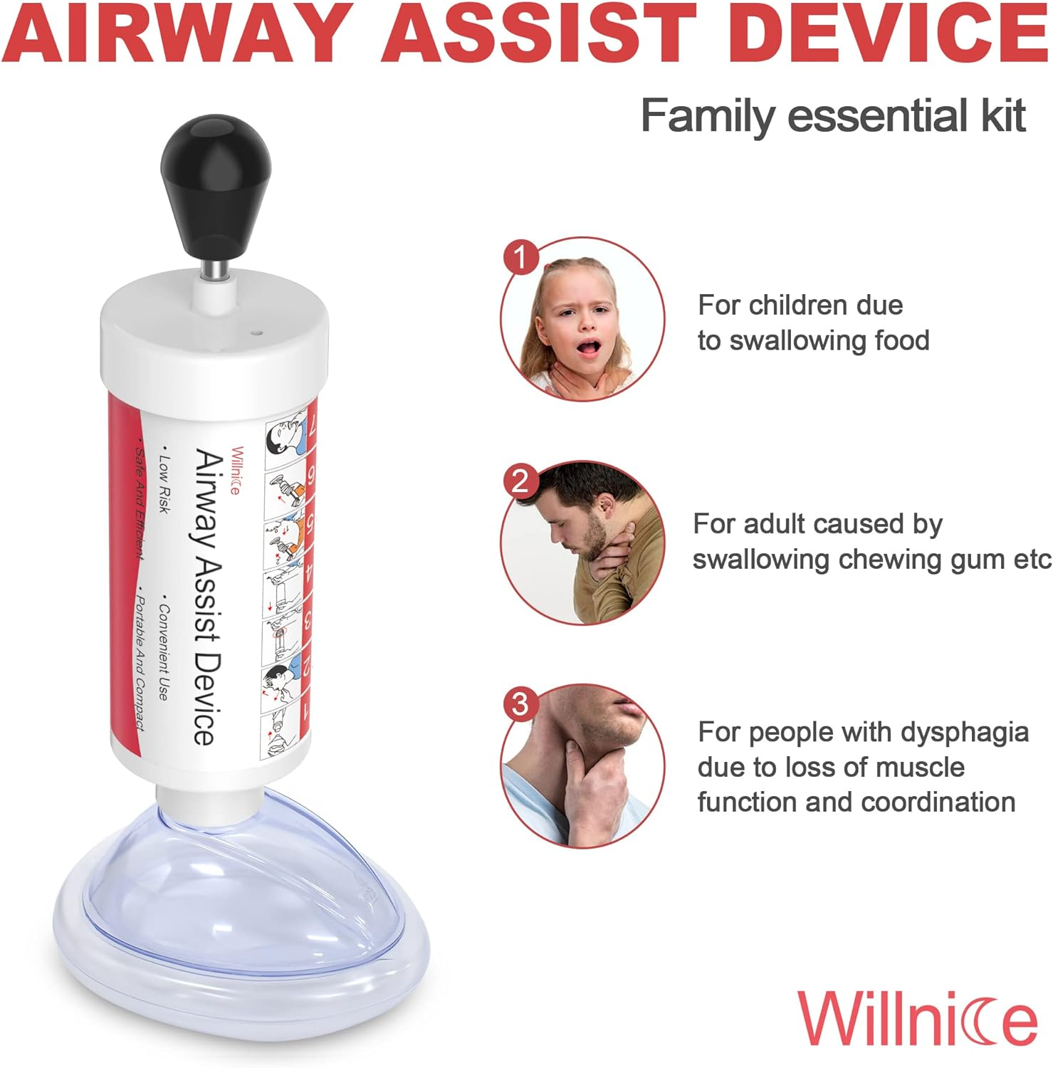 Effective Assist Device Works for Removing Foreign Material, Portable Manual Kit- GY Provided Home & Travel Kit