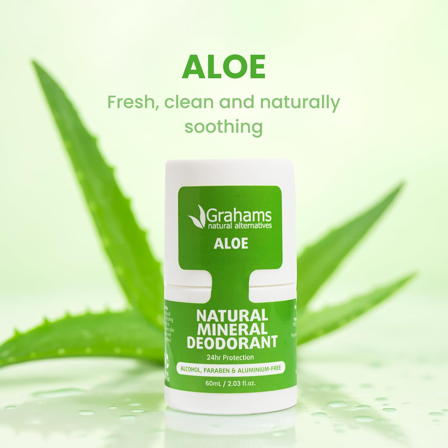 Grahams Natural Deodorant - Aloe Mineral Deodorant | Aluminum-Free, for Men & Women image number 1