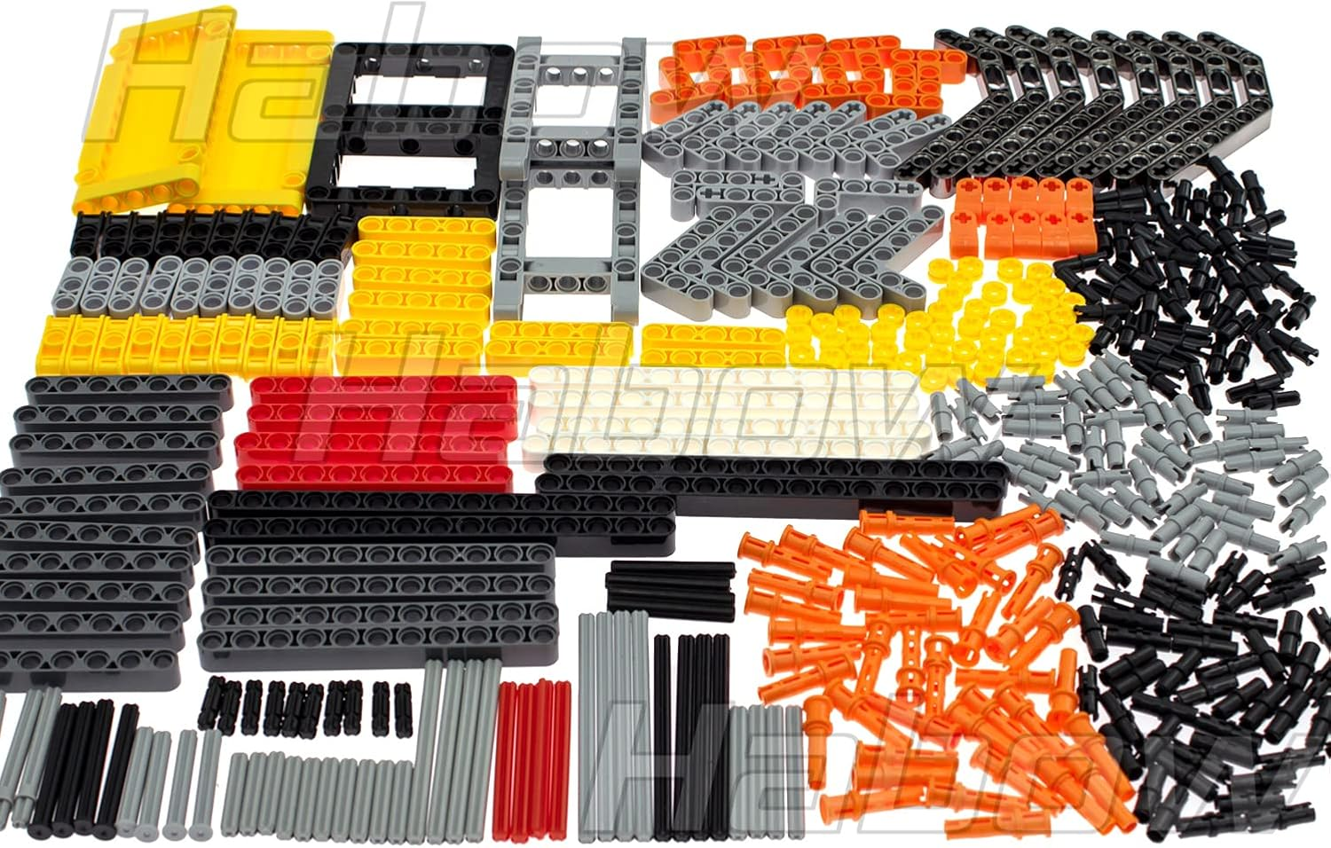 420Pcs Technic Parts - Pin Connector Compatible with , Technic Beam Frame Plate Liftarm Wheels Tire Etc. MOC Replacement Pieces for Toy Building Sets image number 1