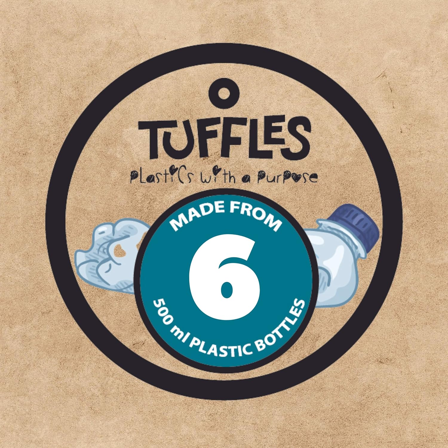 Petlove Resploot Tuffles Sea Lion, Tough Strong Dog and Puppy Toy with Squeaker, 100 Percent Recycled Materials image number 5