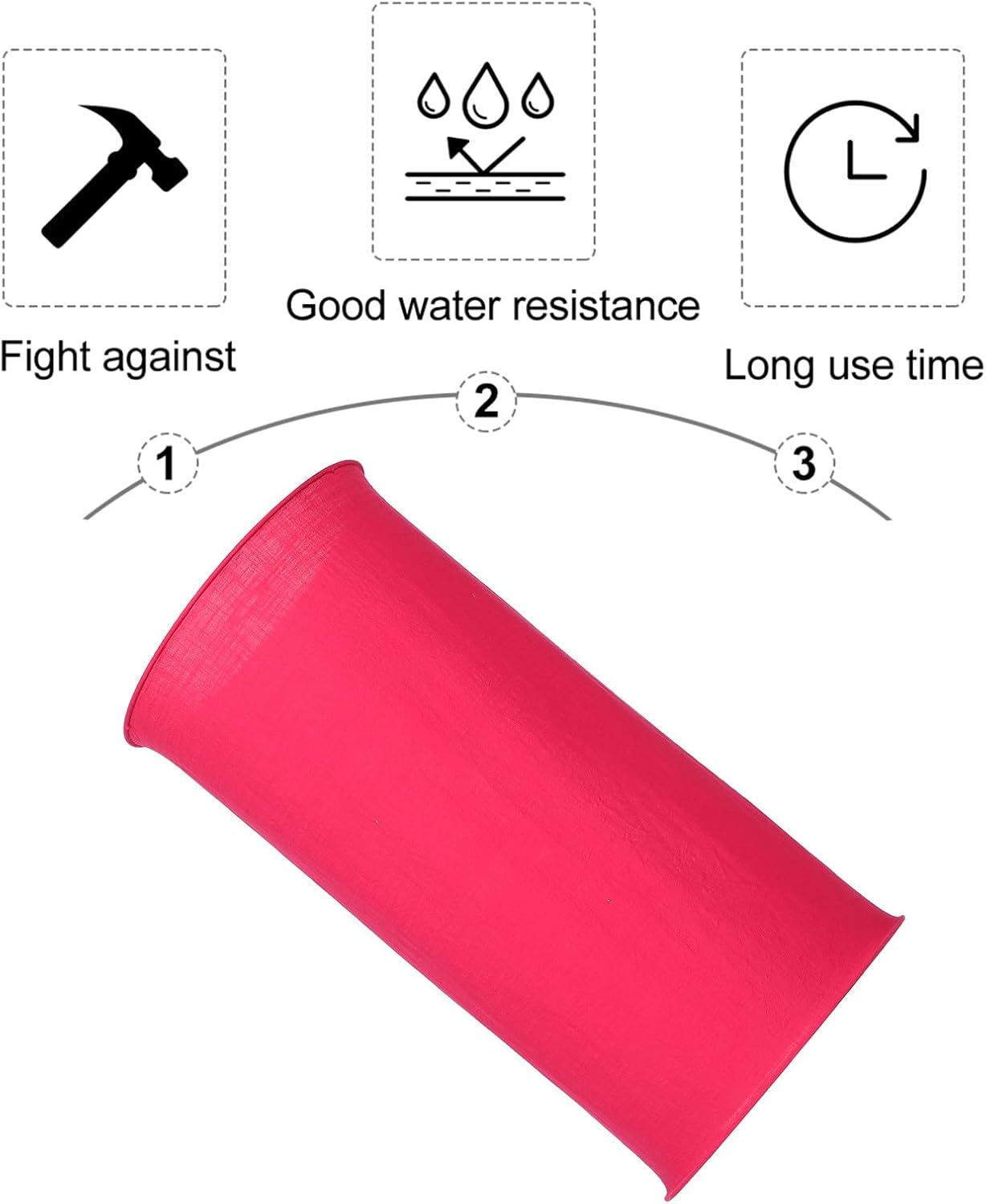 RUNROTOO Foldable Red Cloth Pendant Lamp Shade E27 Fabric Hanging Lampshade 35Cm and Ceiling image number 6