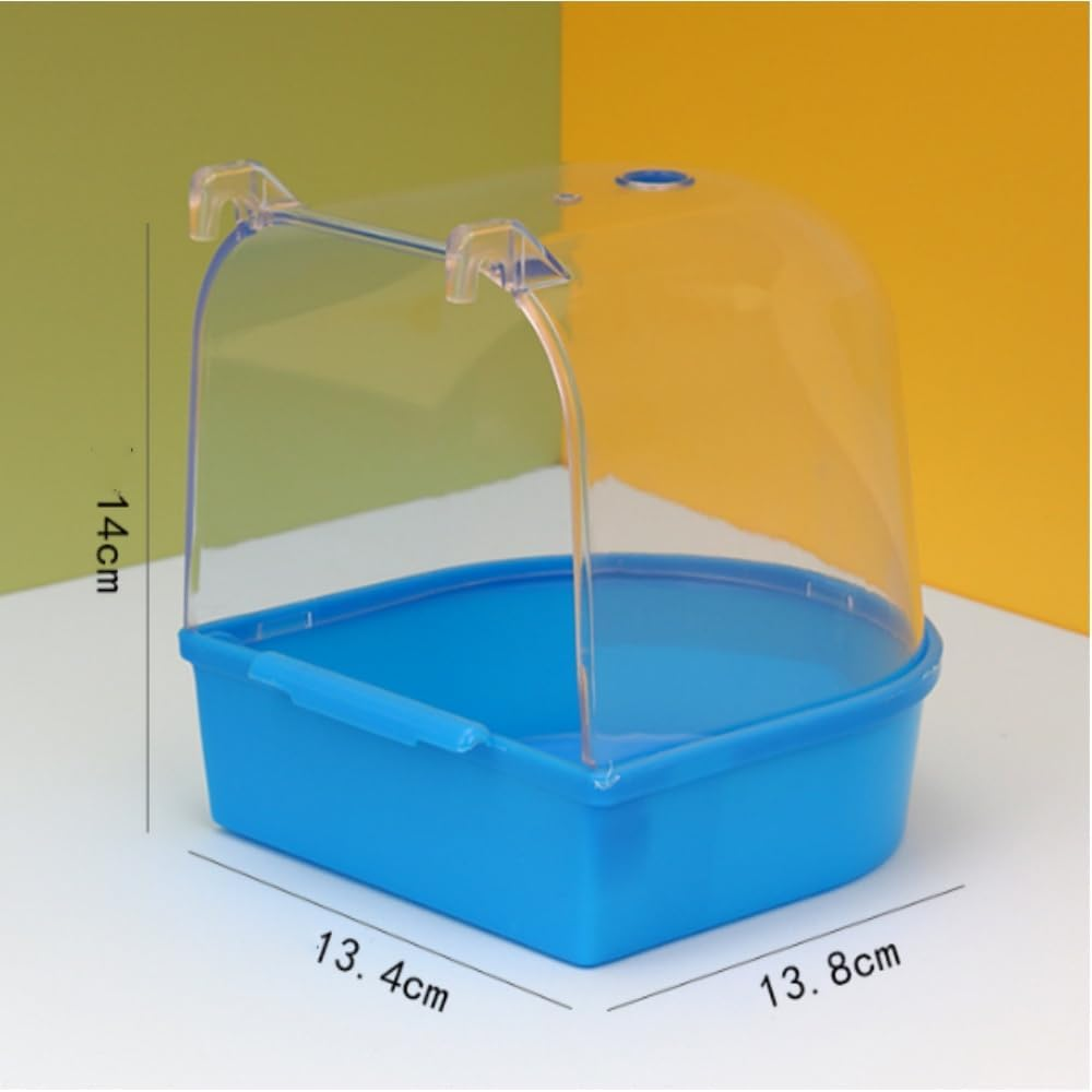 Fabselection Parrot Bath Tub Cage Parrot Cage Attachment Parrot Accessories Small Parrot Bath Small Bird Bathtub Bird Cage Accessories Enclosed Cage Bird Accessory image number 4