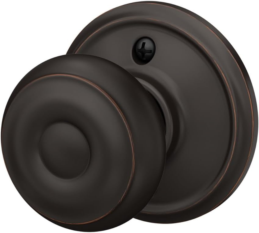 Schlage F10GEO716 Georgian Passage Knob, Aged Bronze image number 2