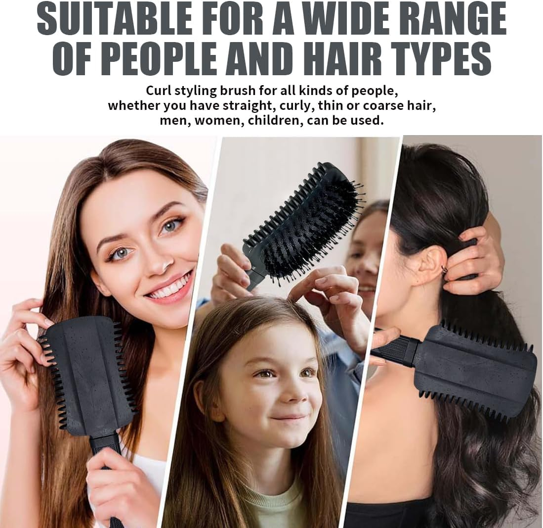 JAWUZ Curl Defining Brush, 2025 Improved Curly Hair Brush, Hair Brush Curls, Versatile Curling Brush, Curl Brush for Women, Curly Hair, Hair Care (Black) image number 2