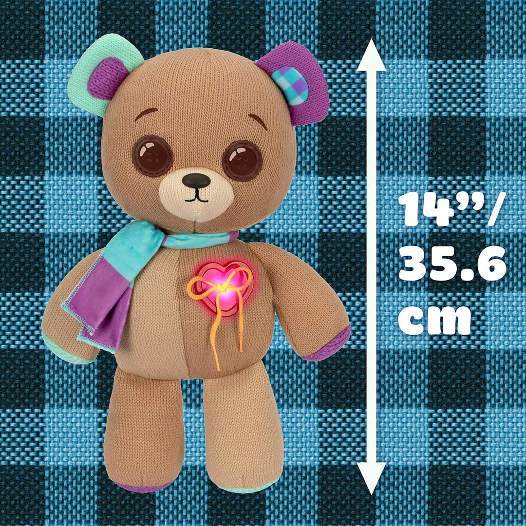 Thready Bear - Interactive 14" Plush Teddy Bear. Make a Wish & Bear Comes to Life. Magical Expressive Button Eyes - Happy, Sad, Winks & Blinks. 70+ Expressions & Reactions. Batteries Included. Ages 3+ image number 5