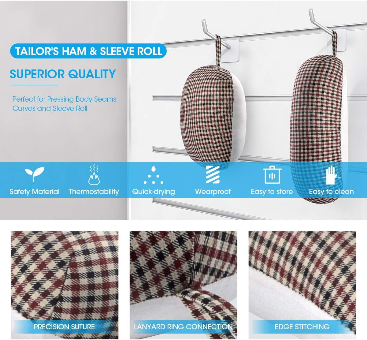 Mardili Tailor'S Ham, a Whole Set, Perfect for Pressing Body Seams, Curves and Sleeve Roll image number 2