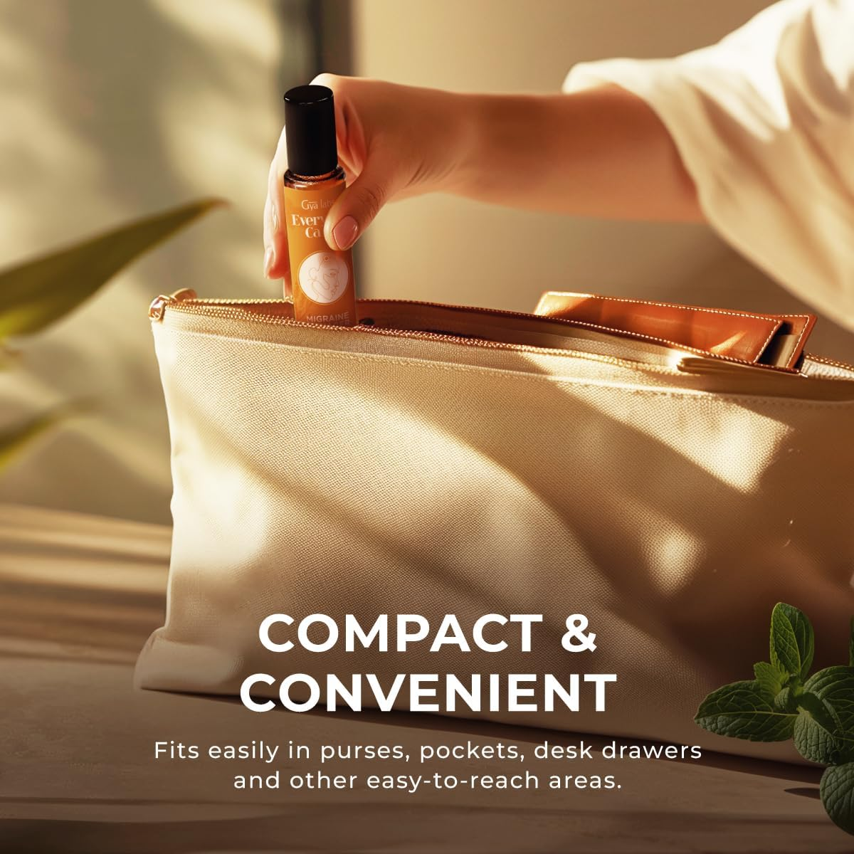 Gya Labs Migraine Essential Oil Roll on - Natural Migraine Relief Stick Roller, Fast Comfort for Head Tension, Blend with Peppermint Oil, Self Care Relaxing Gifts for Women (10Ml) image number 3