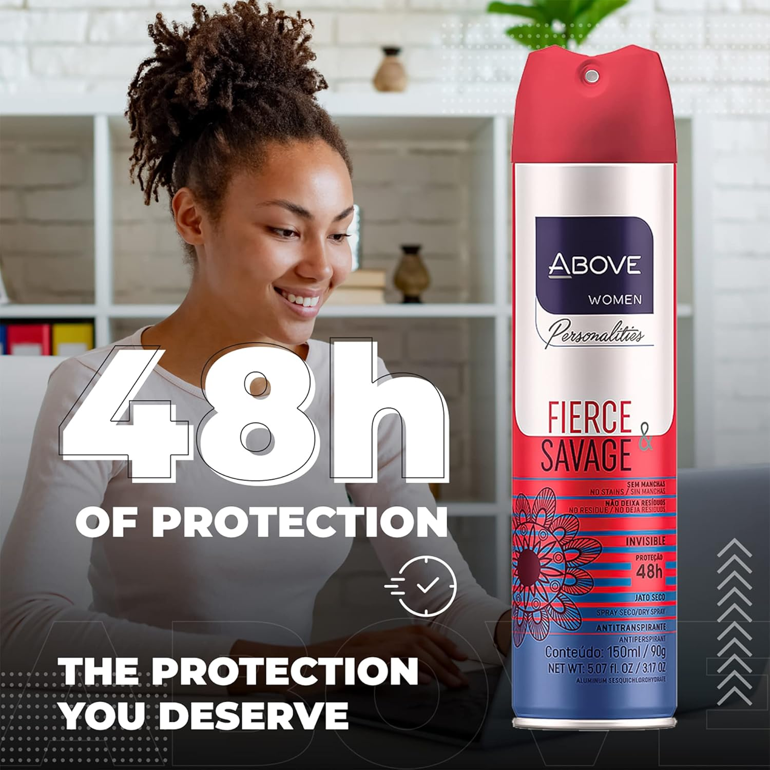 Above 48 Hours Personalities Antiperspirant Deodorant - Fierce and Savage for Women 3.17 Oz Deodorant Spray image number 2