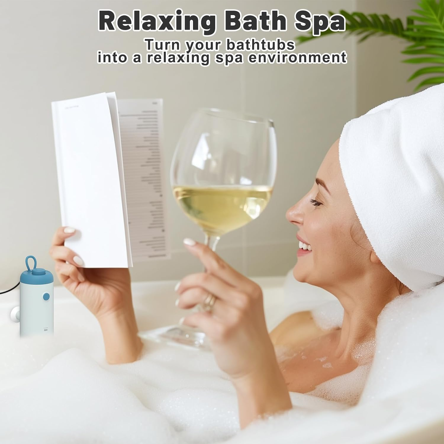 Eazy2Hd Bath Jets for Tub, Portable Bath Spa with Dual Jets for Bathtub, Bubble Bath Massage at Home Spa, Bath Accessories for Women, Men Relaxing Daily Use image number 4