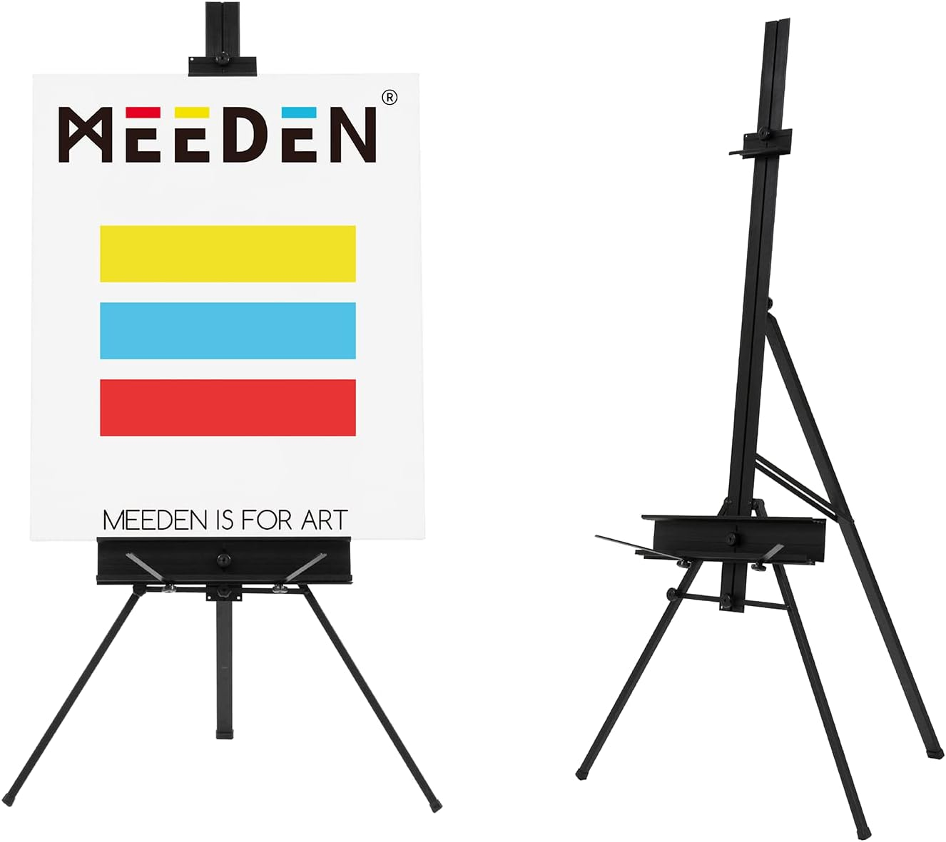 MEEDEN Tabletop Easel Stand for Painting & Display - Premium Aluminum Art Easel, Portable for Canvas, Desk Tripod for Adult, Beginner, Artist, Holds Canvas up to 24" image number 3