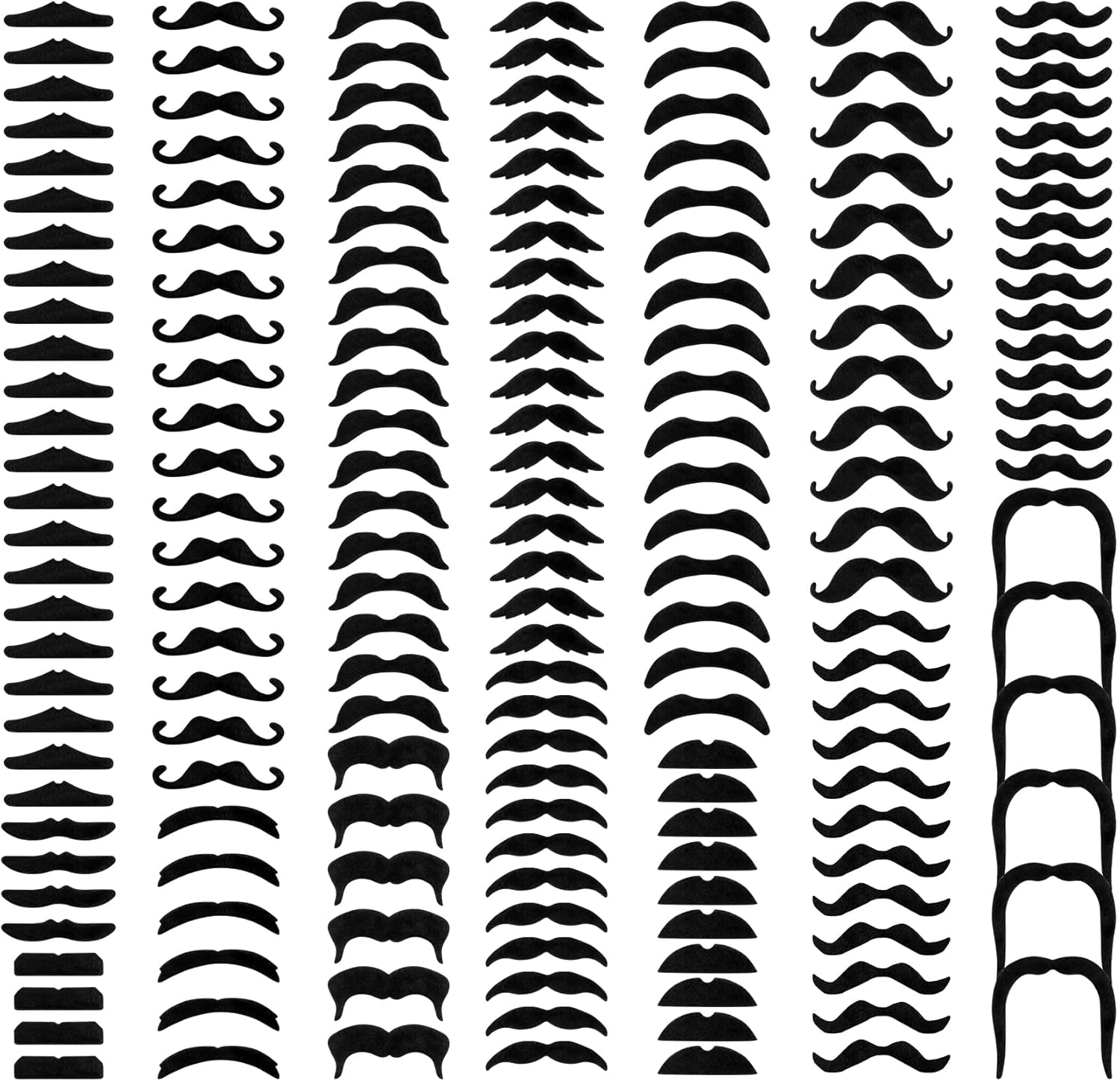 48 Pcs Fake Mustache Fake Moustache Mustaches Self Adhesive Stick on Mustache Fake Beard Black Mustache Costume&hellip;