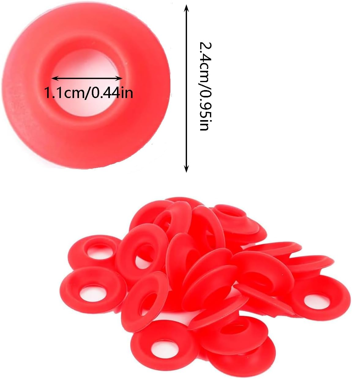 Taicols 25Pcs Beer Bottle Gasket, Silicone Rubber Gaskets Washer for Swing Flip Bottles Top Washers Leak Proof Seal Red EZ Cap Home Brew Liquor Soda O High Pressure Leakproof Replacements Sealing image number 1
