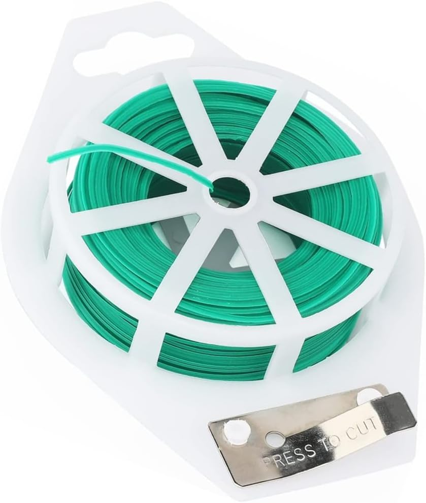 328Feet Twist Tie Sturdy Plastic Green Garden Plant Twist Tie Multi-Use for Secure Vines/Plants image number 2