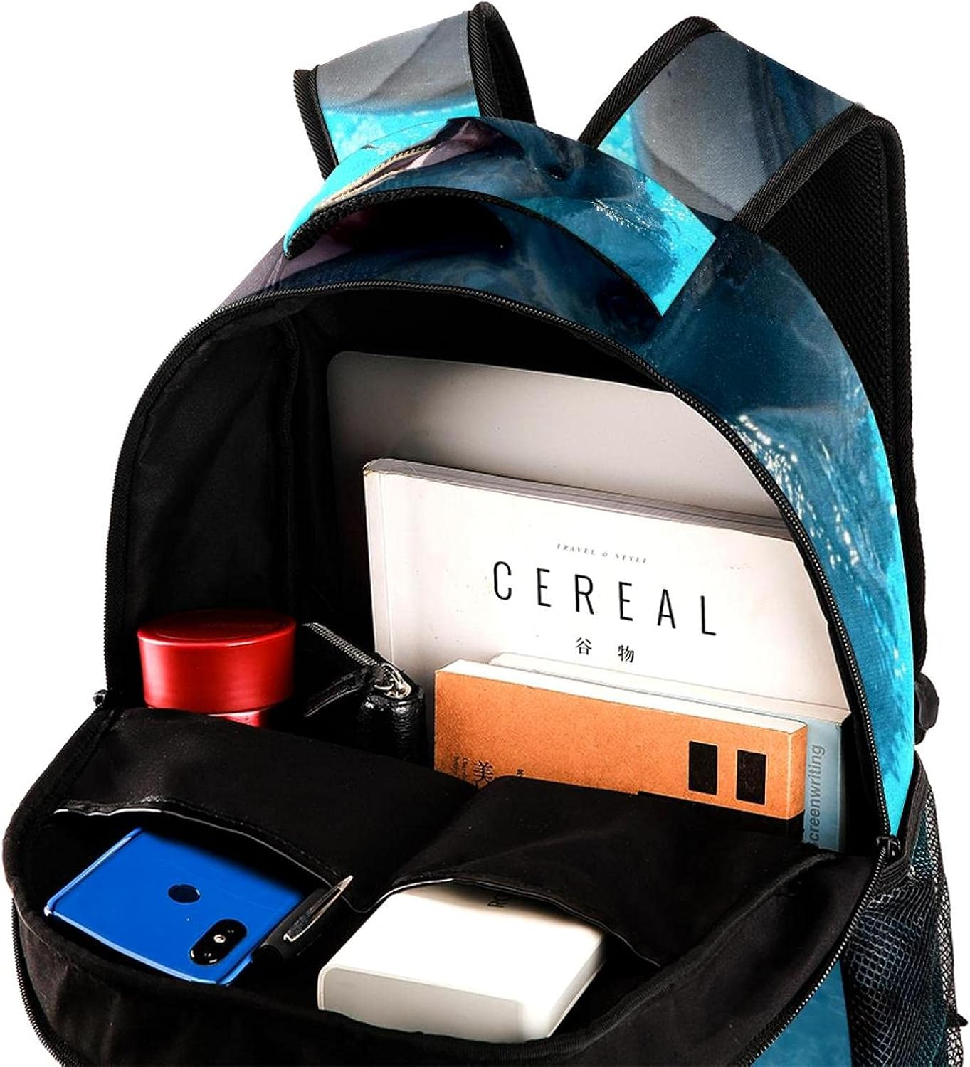 Dolphin Backpack Students Shoulder Bags Travel Bag College School Tote Backpacks image number 4