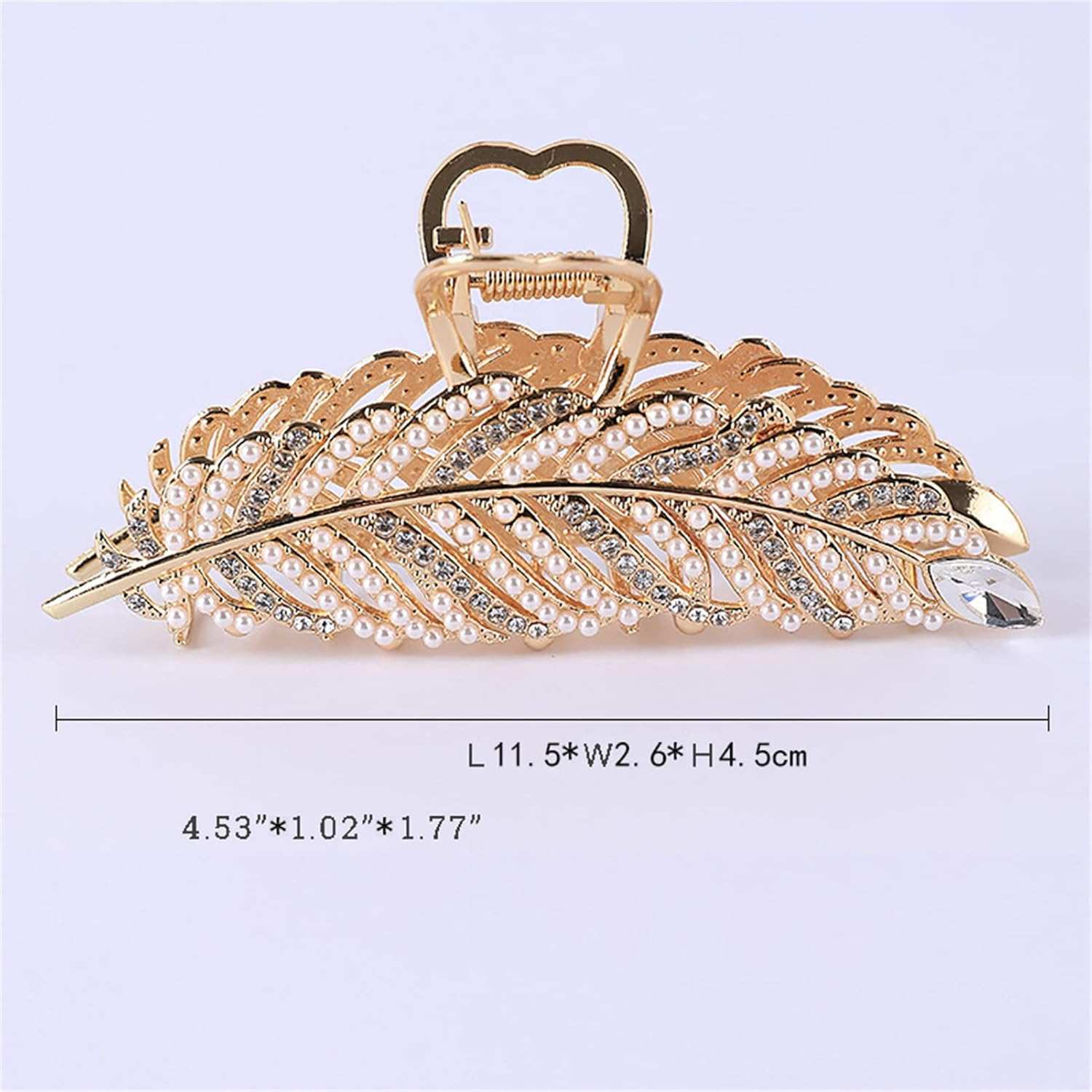 Hair Clips for Women, Cute Claw Clip, Creative Hair Accessories,Golden Leaves image number 2