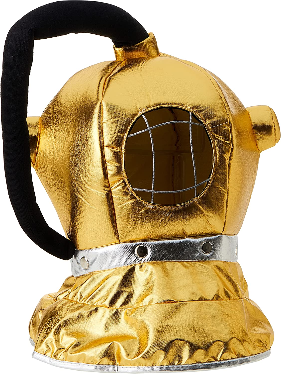 Beistle 59964 Fabric Diver Helmet, One Size Fits Most, Gold/Black