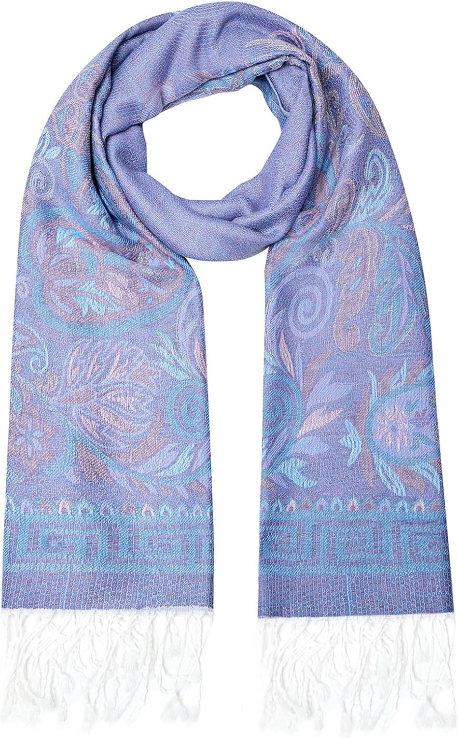 Umjetnost Womens Soft Silky Pashmina Rave Scarf Paisley Pattern Pashmina Shawl Wrap with Fringes