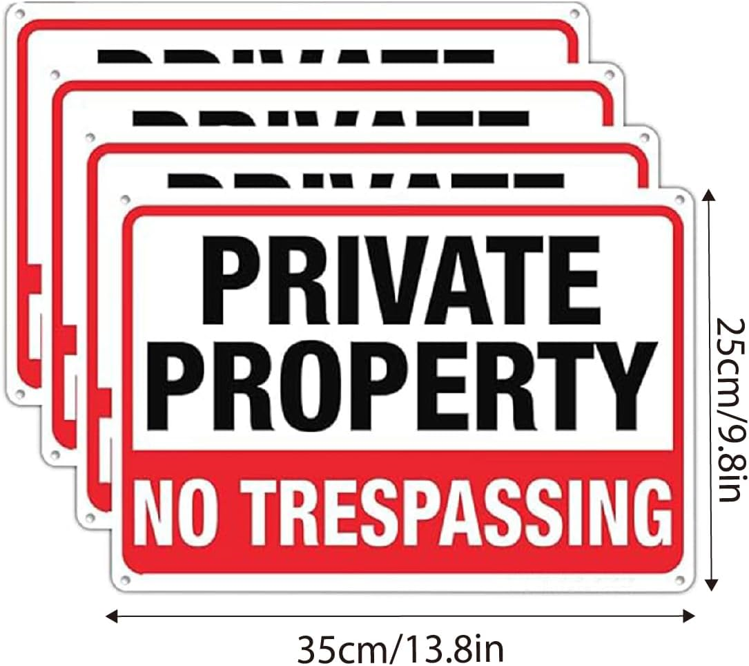 AIMALL 4PCS Metal Warning Camera Signs Reflective Outdoor Security Signs 9.8 X 13.8 Inch UV Protected Weatherproof Durable Aluminum Safety Signs for Home and Business Use image number 4