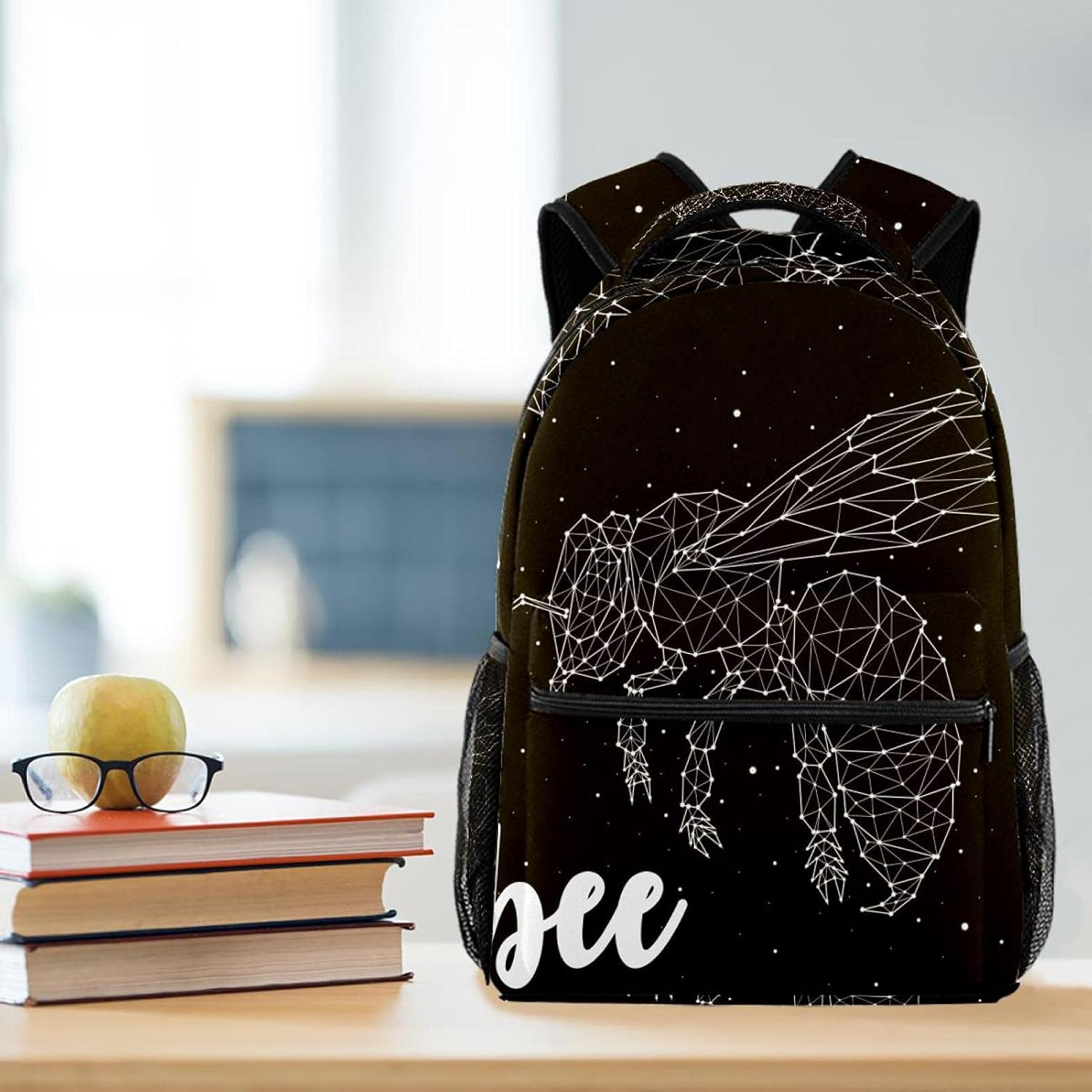 Bee Constellation Backpack Students Shoulder Bags Travel Bag College School Tote Backpacks image number 2