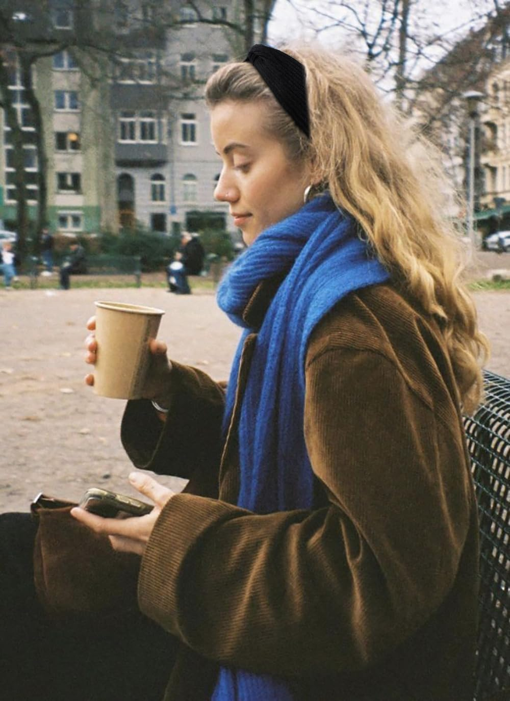 WOVOWOVO Pack of 4 Women'S Winter Headbands, Knitted Girls Women Headbands, Hair Band, Wide Warm Ear Warmers, Elastic Crochet Hair Bands, Fleece Lining, Twisting Headband, Hair Accessories, Headband image number 2