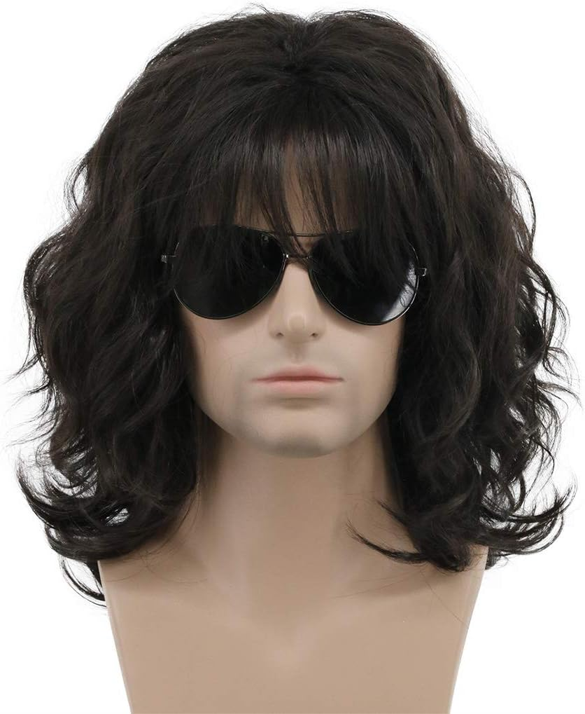 Karlery California 70S 80S Rocker Wig Men Women Long Curly Dark Brown Halloween Costume Anime Wig - Blonde image number 2