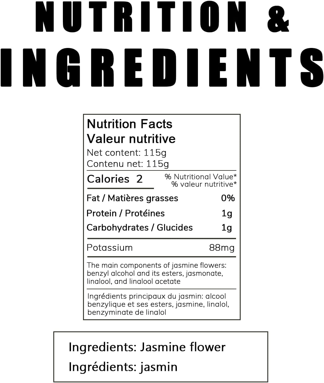 Tooget Fragrant Natural Pure Jasmine Buds Dried Jasmine Flowers Wholesale, Herbal Tea - 4 OZ image number 5