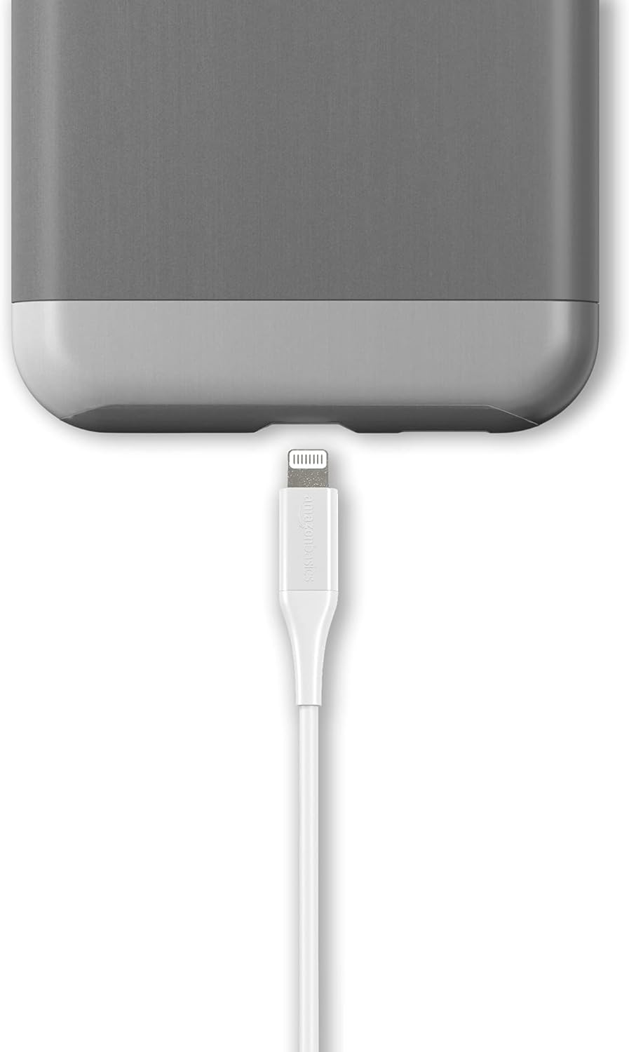 Amazon Basics ABS USB-A to Lightning Cable, Mfi Certified Charger Cord for Apple Iphone 14 13 12 11 X Xs Pro, Pro Max, Plus, Ipad, 10,000 Bend Lifespan - White, 1.83-M