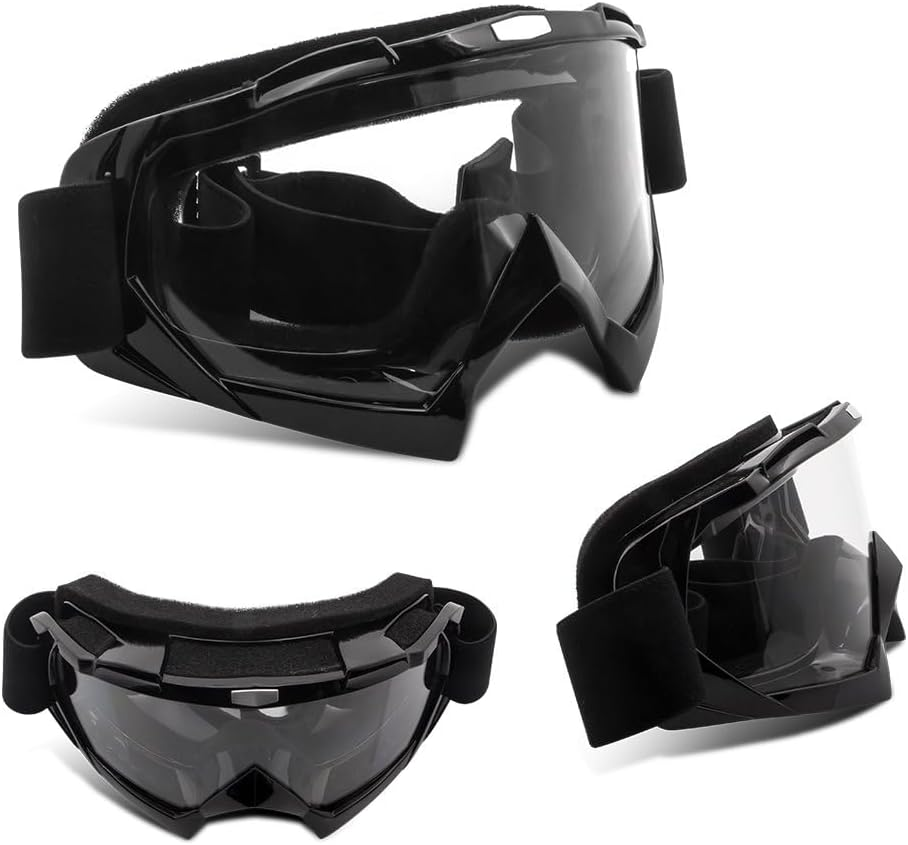 Motorcycle Goggles Dirt Bike Goggles Motocross Goggles Windproof ATV Goggles Dustproof Racing Gogglesscratch Resistant Ski Goggles Protective Safety Glasses PU Resin Goggles image number 2